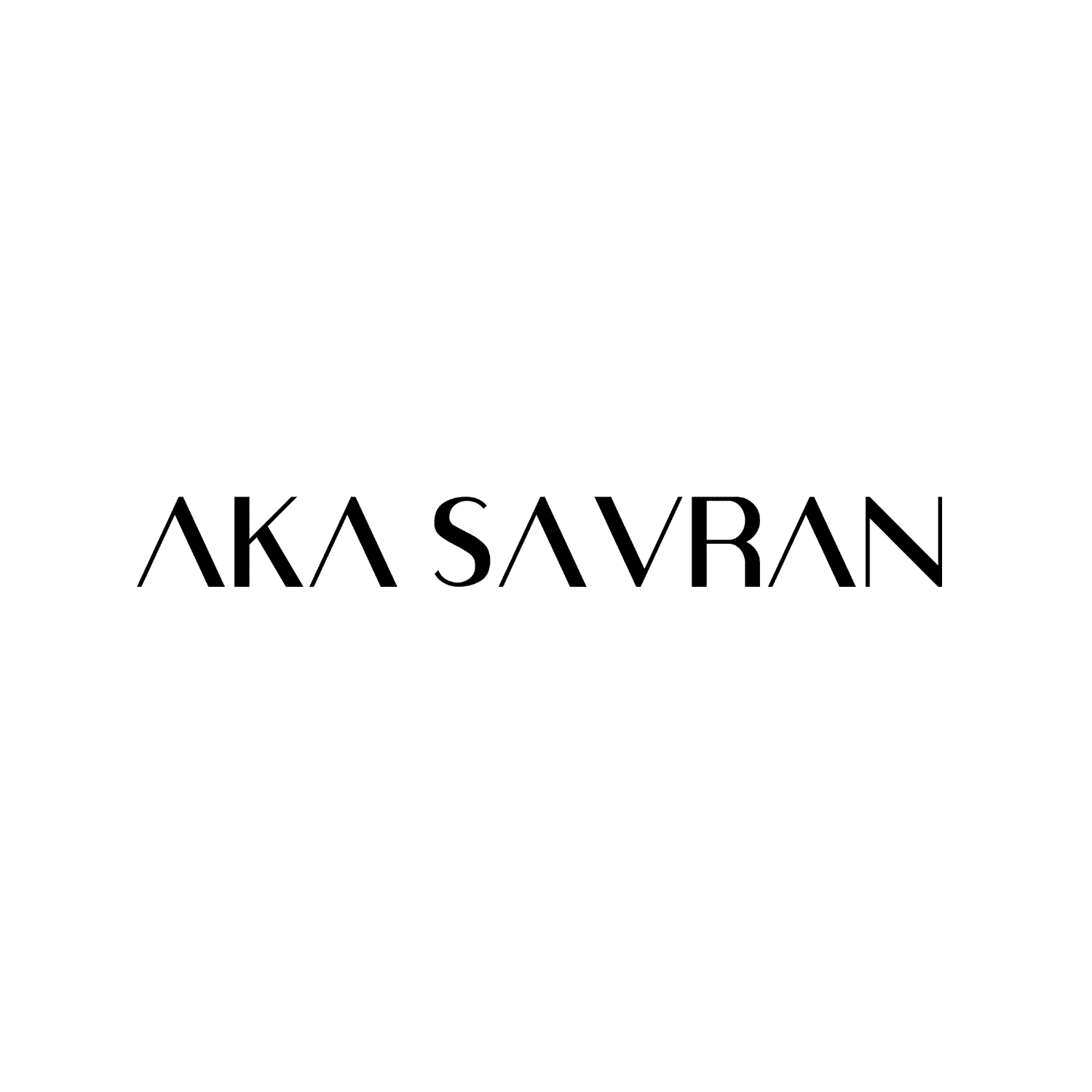 An elegant and classic image of the logo of AKA SAVRAN in black and white