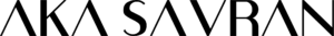 Elegantes schwarz-weißes Logo der Luxusmarke AKA SAVRAN