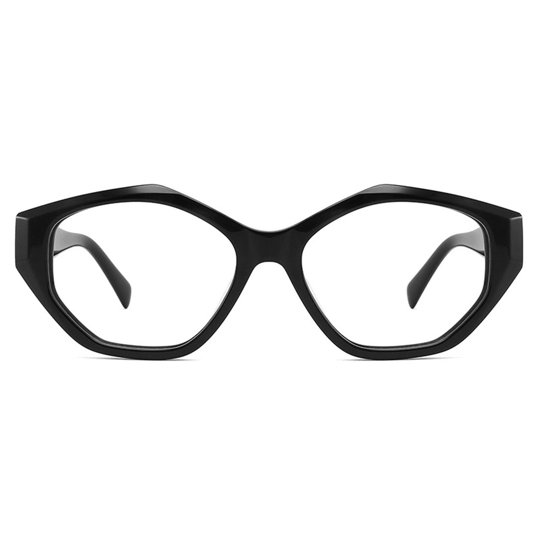 Black Futuristic Acetate Eyeglasses | Révolution by AKA SAVRAN