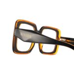 Timeless Iconic Black Orange Square Eyeglasses | Icon by AKA SAVRAN