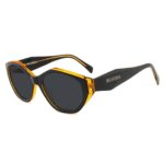 Black and Orange Futuristic Acetate Sunglasses | Révolution II by AKA SAVRAN