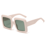White Luxury Timeless Oversized TR Sunglasses | Lunaire by AKA SAVRAN