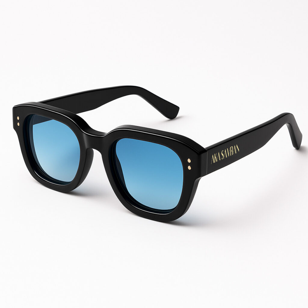 KOKO BLEU, luxurious round sunglasses from KOKO SUNGLASSES COLLECTION by AKA SAVRAN