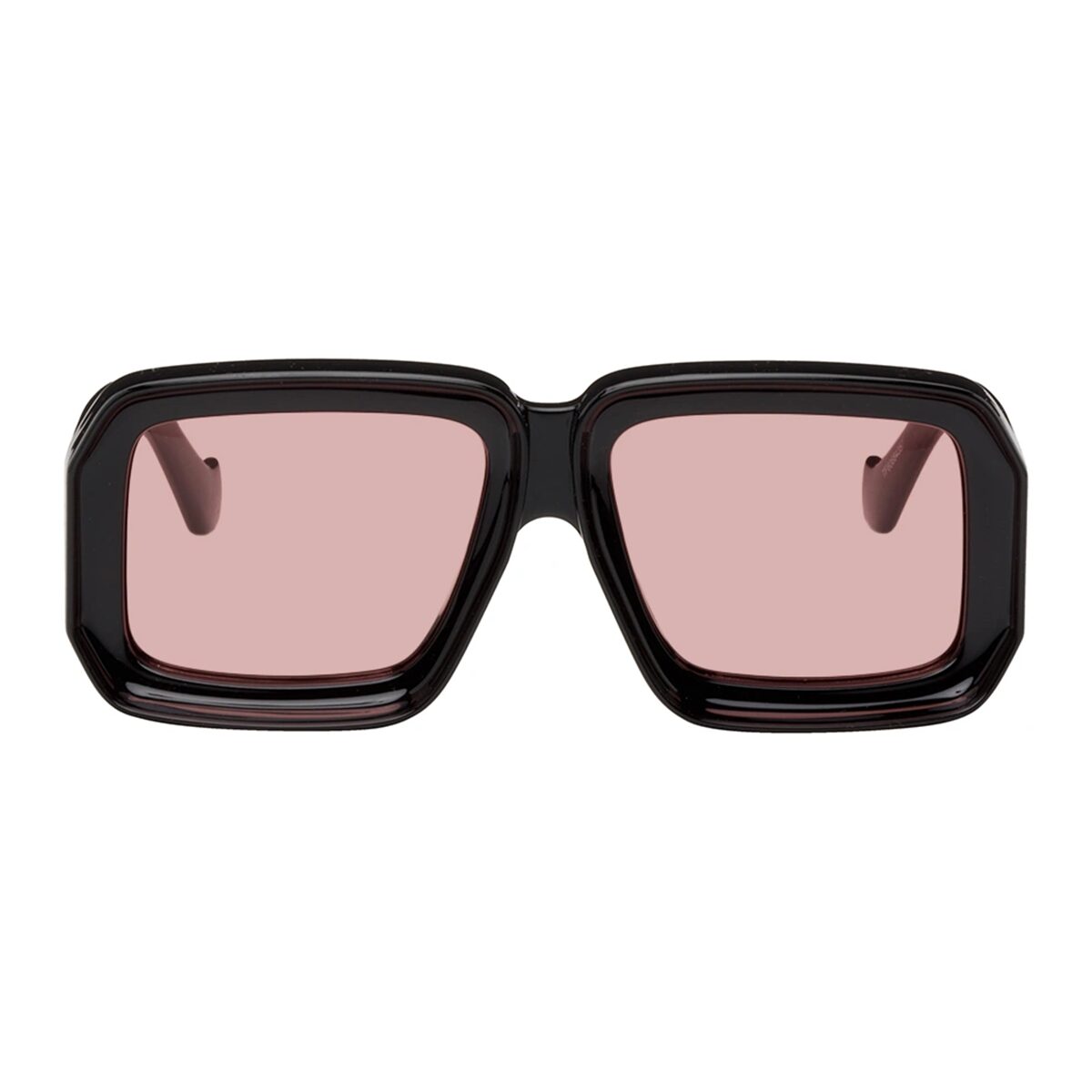 Luxuriöse Oversized-Sonnenbrille, Supreme Noir der Luxusbrillenmarke AKA SAVRAN, ähnlich der Loewe Paula's Ibiza Dive in Mask Sunglasses