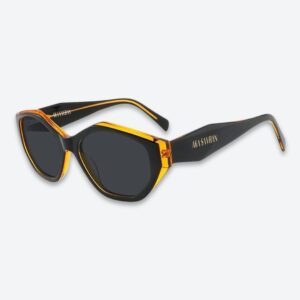 Lunettes de soleil acétate futuriste noir et orange | Révolution II d'AKA SAVRAN - AKA SAVRAN