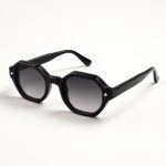 Marais Noir Sunglasses by AKA SAVRAN fuse crystal-clear acetate, blue gradient UV400 lenses & golden hinges—luxury, comfort, and style in every detail.
